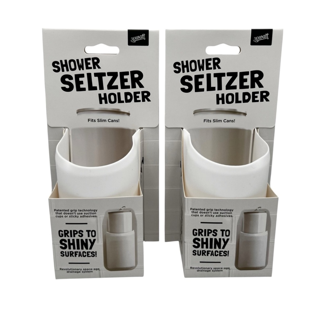 NEW 30Watt White Shower Seltzer Holder Lot of 2